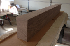 Custom hand made floating shelf with walnut veneer Baltimore MD