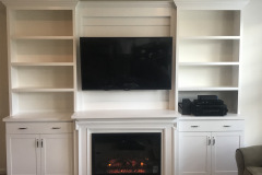After Custom Built In Shelving Unit