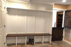Custom Cubbies Built Into Mudroom