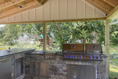 Covered Porch Construction with Outdoor Kitchen